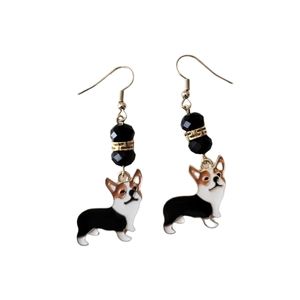 Corgi Dog Dangle Earrings Puppy Pet Handmade Jewelry